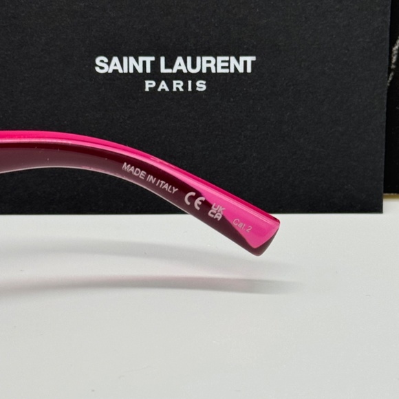NEW SL553 003 SAINT LAURENT PINK VIOLET UNISEX SL 553 SAINT LAURENT SUNGLASSES - Picture 10 of 11